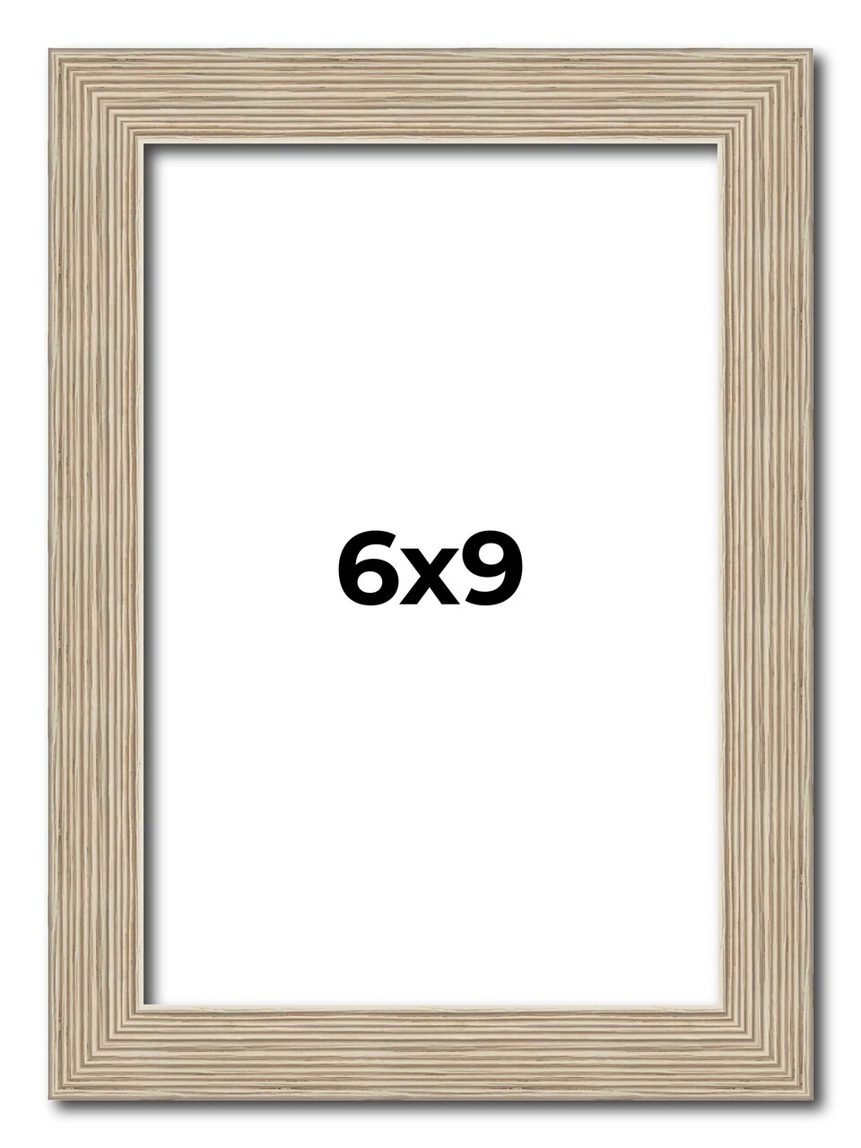 6x9 Thin Barnwood Picture Frame with UV-Resistant Acrylic & Acid Free Backing, Available in 2 Paint Finishes - Grey and Black